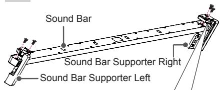 LG 47LB700V - Attaching the Sound Bar Supporter - 1