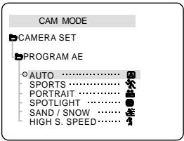 SAMSUNG VP-D21 - Belichtungsprogramm einstellen - 1