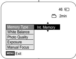 SAMSUNG VP-D355I - Internen Speicher wahlen (nur VP-D354(i)/D355(ii)) - 1