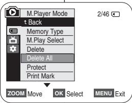 SAMSUNG VP-D362 - Suppression de toutes les images en une seule fois - 1