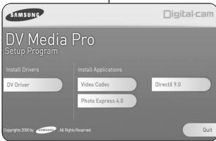 SAMSUNG VP-D362 - Installation du programme - 1