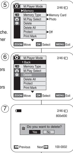 SAMSUNG VP-D362 - Suppression de photos et de films - 1