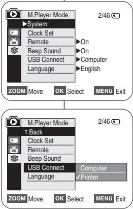 SAMSUNG VP-D362 - Connexion à une imprimante - 1