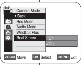 SAMSUNG VP-D362 - Sélection de la fonction Real Stereo (Stereo) - 3