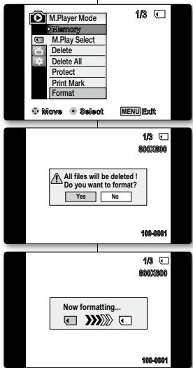 SAMSUNG VP-D382 - Suppression de toutes les images en une seule fois - 3