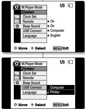 SAMSUNG VP-D382 - Connexion à une imprimante - 1