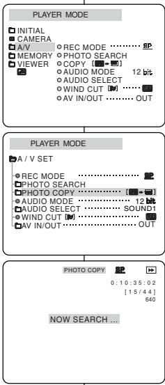 SAMSUNG VP-D905 - Copie d'images fixes d'une cassette sur la carte Memory Stick - 1