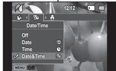 SAMSUNG VP-DX100 - Réglage de l'option d'impression de l'horodatage - 2