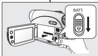 SAMSUNG VP-DX100 - Chargement du bloc-piles - 5