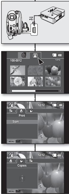 SAMSUNG VP-DX100 - Définition du nombre de copies à imprimer - 1
