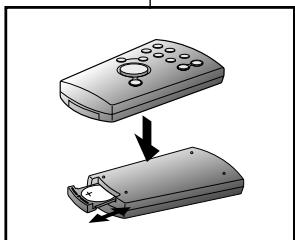 SAMSUNG VP-L750 - Insertion des piles dans la télécommande - 1