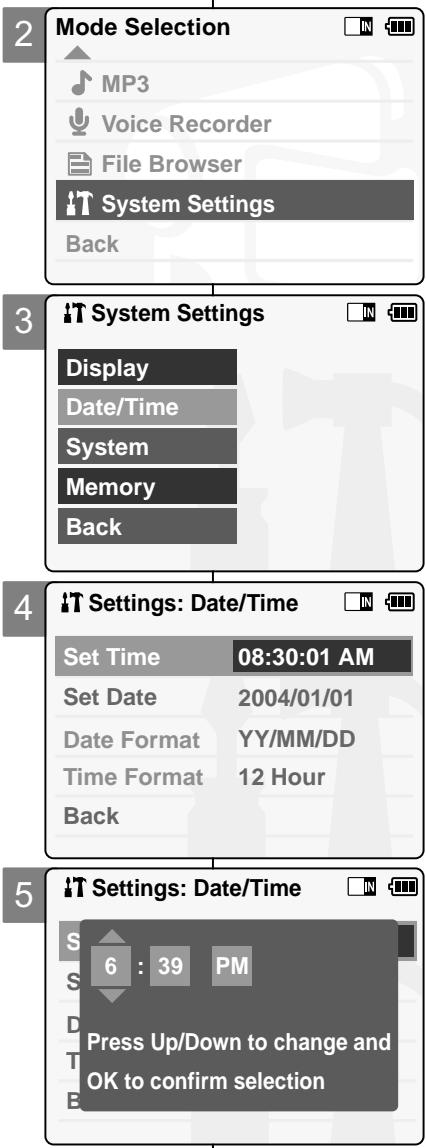SAMSUNG VP-M110 - Setting Time - 1