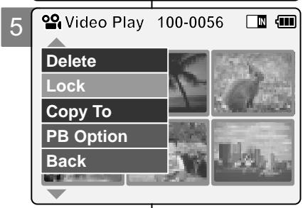 SAMSUNG VP-M110 - Verrouillage des fichiers vidéo - 3