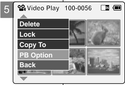 SAMSUNG VP-M110 - Mode Vidéo – Sélection des options liées aux fichiers - 3
