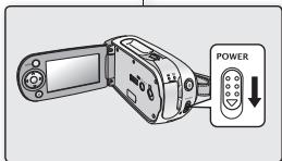 SAMSUNG VP-MX10 - Allumer ou éteindre le caméscope à mémoire flash - 1