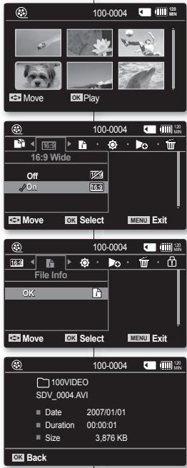 SAMSUNG VP-MX10 - RÉGLAGE DE L'OPTION LECTURE - 10