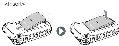 SAMSUNG X300L - Installation / éjection du bloc-piles - 1