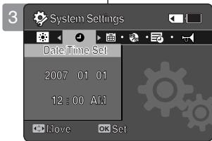 SAMSUNG X300L - Réglage de la date et de l'heure - 1