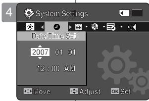 SAMSUNG X300L - Réglage de la date et de l'heure - 2