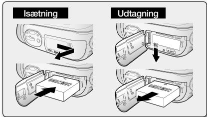 SAMSUNG VP-MX20C - Opladning af batteriet - 1