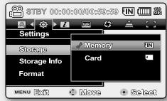 SAMSUNG VP-MX20C - VALG AF LAGRINGSMEDIE (KUN VP-MX20C/MX20CH) - 2