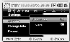 SAMSUNG VP-MX20CH - SELECCION DEL SOPORTE DE ALMACENAMIENTO (SOLVVP-MX20C/MX20CH) - 2