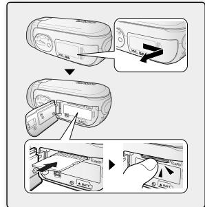 SAMSUNG VP-MX20CH - Ejectar um cartão de memória - 1