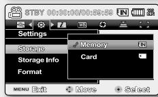 SAMSUNG VP-MX20CH - DE OPSLAGMEDIA SELECTEREN (ALLEEN VP-MX20C/MX20CH) - 2