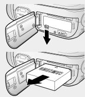 SAMSUNG VP-MX20CH - Estrazione della batteria - 2