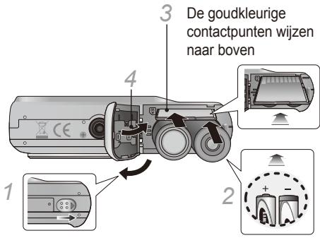 SAMSUNG ES19 - De batterij en geheugenkaartplaatsen - 1