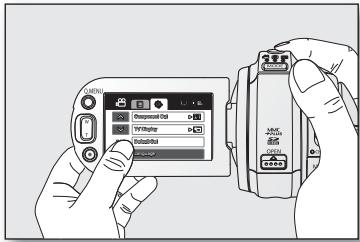 SAMSUNG HMX-20C - Utilisation de l'écran tactile - 3