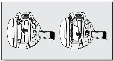 SAMSUNG HMX-20C - Insertion de la carte mémoire - 1
