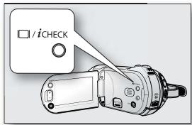 SAMSUNG HMX-20C - COMMENT UTILISER LA TOUCHE D'ÉCRAN (☐☐)/iCHECK - 1