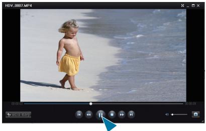 SAMSUNG HMX-E10OP - Étape 3. lecture de vidéos (ou de photos) - 1