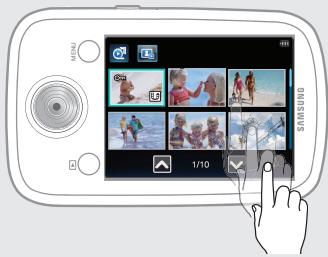 SAMSUNG HMX-E10OP - Utilisation de l'écran tactile - 1