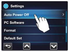 SAMSUNG HMX-E10OP - Auto power off (arrêt automatique) - 1