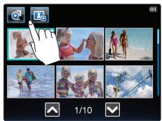 SAMSUNG HMX-E10OP - Visionnage des vidéos ou des photos sur l'écran LCD - 2