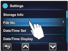 SAMSUNG HMX-E10OP - Éléments de sous-menu - 1