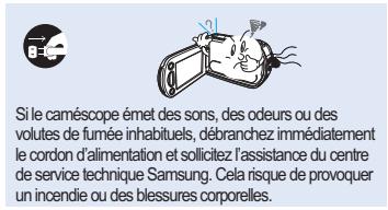 SAMSUNG HMX-H104BP - AVERTISSEMENT - 30
