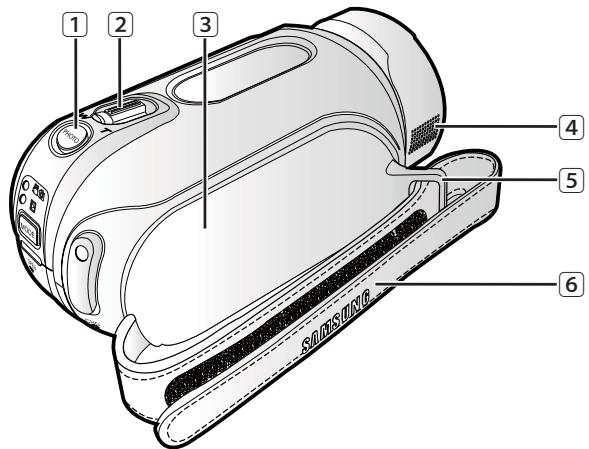SAMSUNG HMX-H104BP - VUE DE DROITE ET DU DESSUS/VUE DE DESSOUS - 1