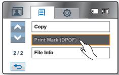 SAMSUNG HMX-H104BP - REGLAGE DE LA FONCTION DPOF (DIGITAL PRINT ORDER FORMAT - PROTOCOLE DE COMMANDE D'IMPRESSION NUMERIQUE) - 1