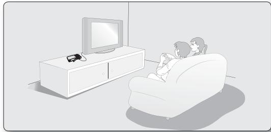 SAMSUNG HMX-U10R - VISIONNAGE SUR UN ECRAN DE TELEVISION - 1