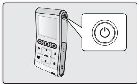 SAMSUNG HMX-U10R - Mise sous tension et réglage de la date et de l'heure - 2