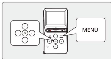 SAMSUNG HMX-U15WP - Exemple : réglage de la résolution vidéo en mode enregistrement - 1
