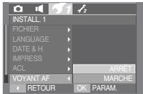 SAMSUNG I70 - - Menu de configuration 1 (f) - 3
