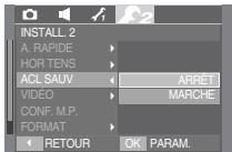 SAMSUNG I70 - - Sous-menu [ACL SAUV] - 1