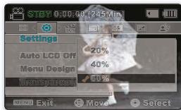 SAMSUNG SMX-C10LN BLUE - Menu design - 2