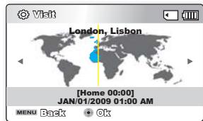 SAMSUNG SMX-C10LN BLUE - Réglage de l'horloge selon l'heure locale ("visit" (visite)) - 2