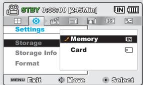 SAMSUNG SMX-C10LN BLUE - Pour sélectionner le support de stockage - 2
