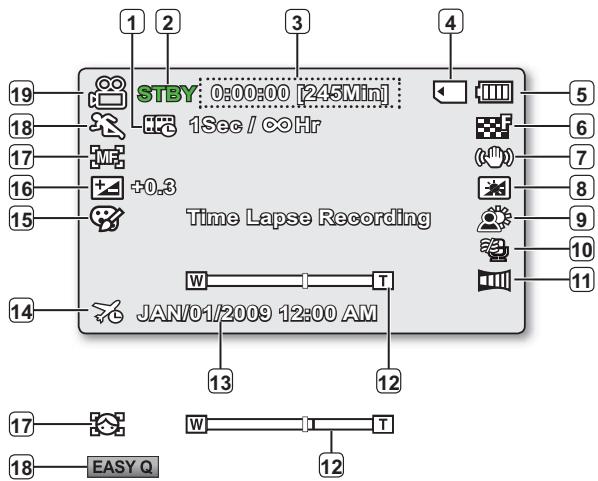 SAMSUNG SMX-C10LN BLUE - Témoins de l'écran ACL - 1